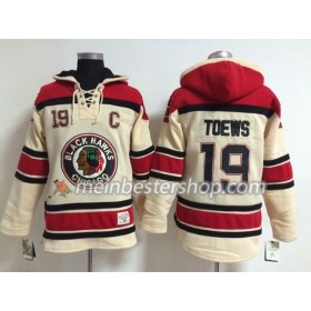 Chicago Blackhawks Jonathan Toews 19 Weiß Sawyer Hooded Sweatshirt - Herren